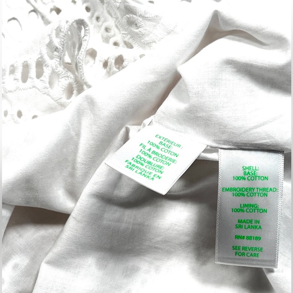 NWT Lilly Pulitzer Dress White Eyelet Midi Shirt Dress Size 6 - Picture 4 of 7